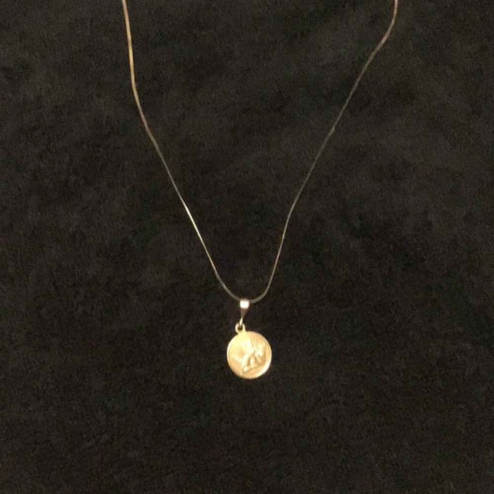 Angel pendant 14K SARO Polished chain not included - Picture 4 of 8